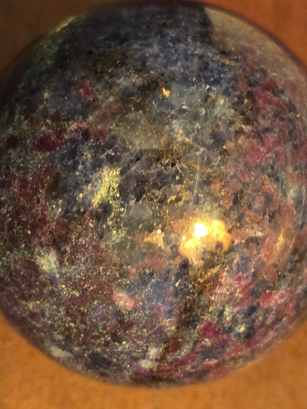 Deccorative Spheres - Ruby In Kayanite, Red Jasper & Fossil Agate - $ All 3